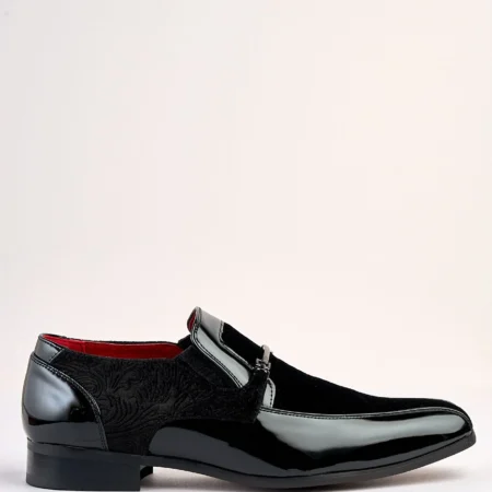 Conte Pattern Black Shoe