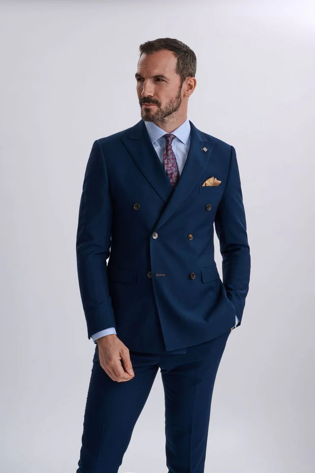 Mayfair Navy Double-Breasted Two Piece Suit