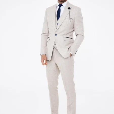 Caridi Beige  Three Piece Suit
