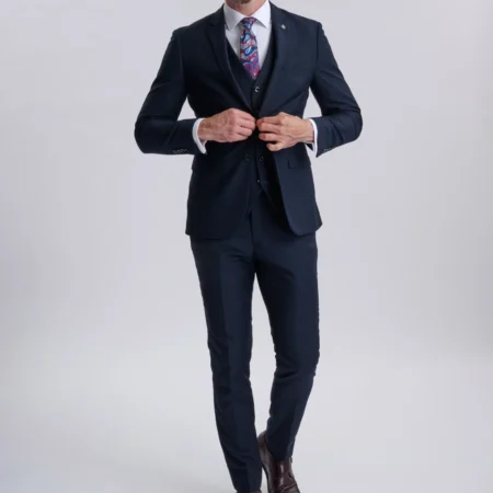 Parker Navy Three Piece Suit